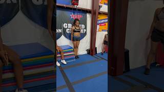 SHE DID THIS WITH EASE!🤩 #cheer #tumbling #shorts