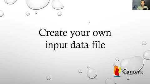 Create your own input data file