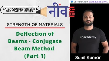 Deflection of Beams - Conjugate Beam Method (Part 1) | Strength Of Materials | GATE/ESE 2022 | Sunil