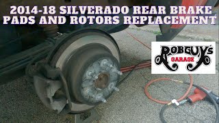 20142018 Silverado rear brake pads and rotors replacement 2014 2015 2016 2017 2018