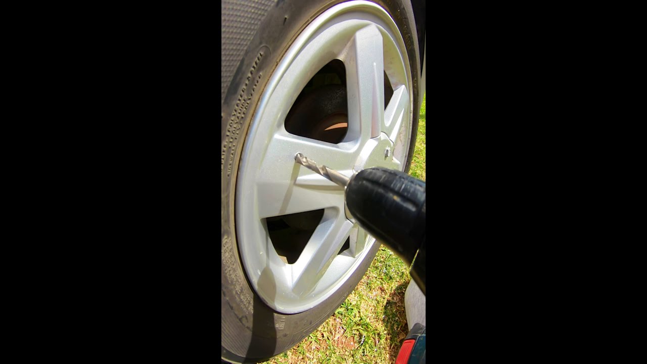 How not to fix a car wheel
