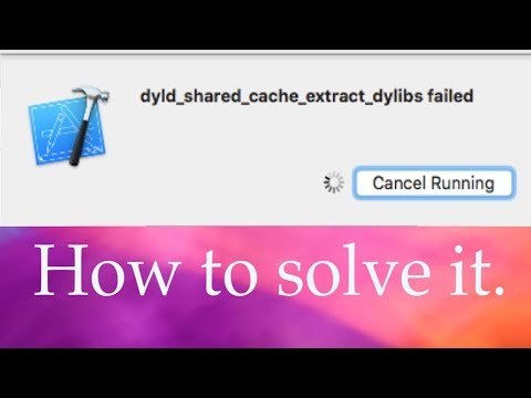 How to solve dyld_shared_cache_extract_dylib failed in XCode