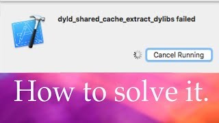 How to solve dyld_shared_cache_extract_dylib failed in XCode