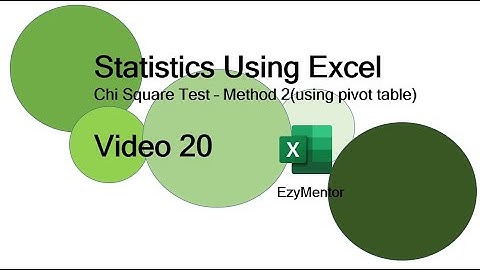 Data Analysis Using Chi square in simple steps - (using pivot table)
