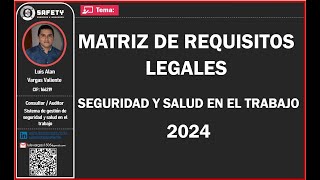 🗂️ 𝗠𝗮𝘁𝗿𝗶𝘇 𝗱𝗲 𝗥𝗲𝗾𝘂𝗶𝘀𝗶𝘁𝗼𝘀 𝗟𝗲𝗴𝗮𝗹𝗲𝘀 𝗲𝗻 𝗦𝗲𝗴𝘂𝗿𝗶𝗱𝗮𝗱 𝘆 𝗦𝗮𝗹𝘂𝗱 𝗲𝗻 𝗲𝗹 𝗧𝗿𝗮𝗯𝗮𝗷𝗼 𝟮𝟬𝟮𝟰