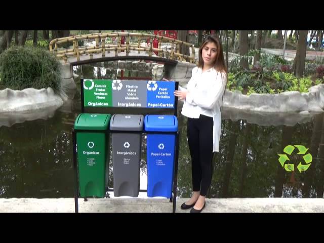 ANDROMEDA Estación de Reciclaje con 3 Compartimentos Abiertos