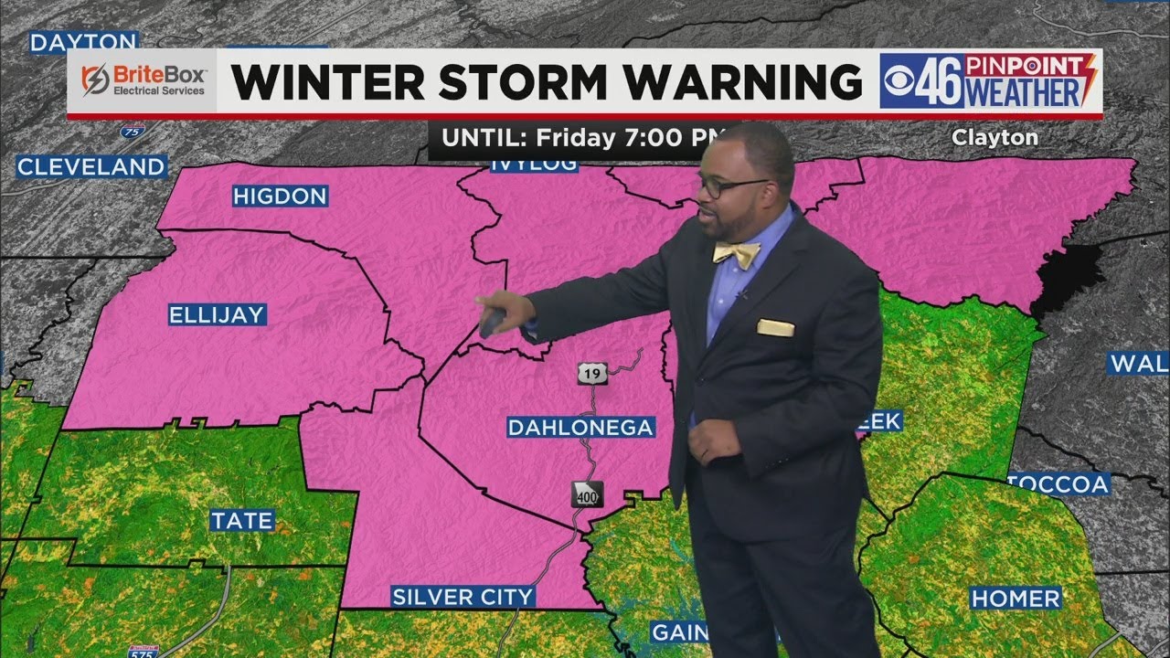 Winter Storm Warning for north Georgia mountains - YouTube