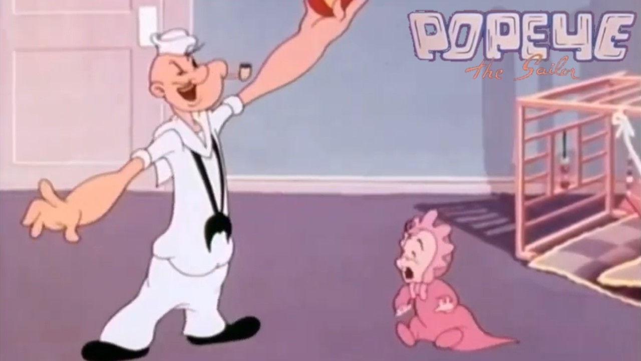Baby Wants Spinach 1950 Popeye the Sailor Famous Studios Cartoon Short Film | Animation Film Review