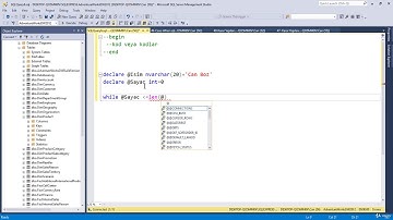 Sql While Döngüsü