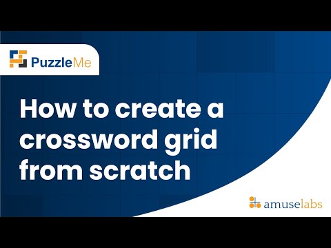 How to create a crossword puzzle grid from scratch - video from Amuse Labs