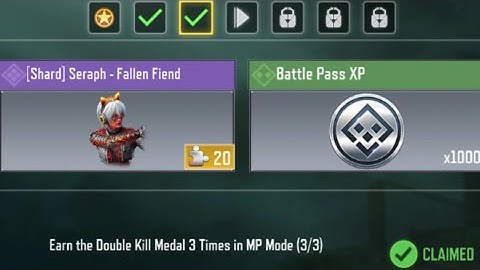 Call Of Duty Mobile Earn the Double Kill Medal 3 Times in MP Mode Task Complete
