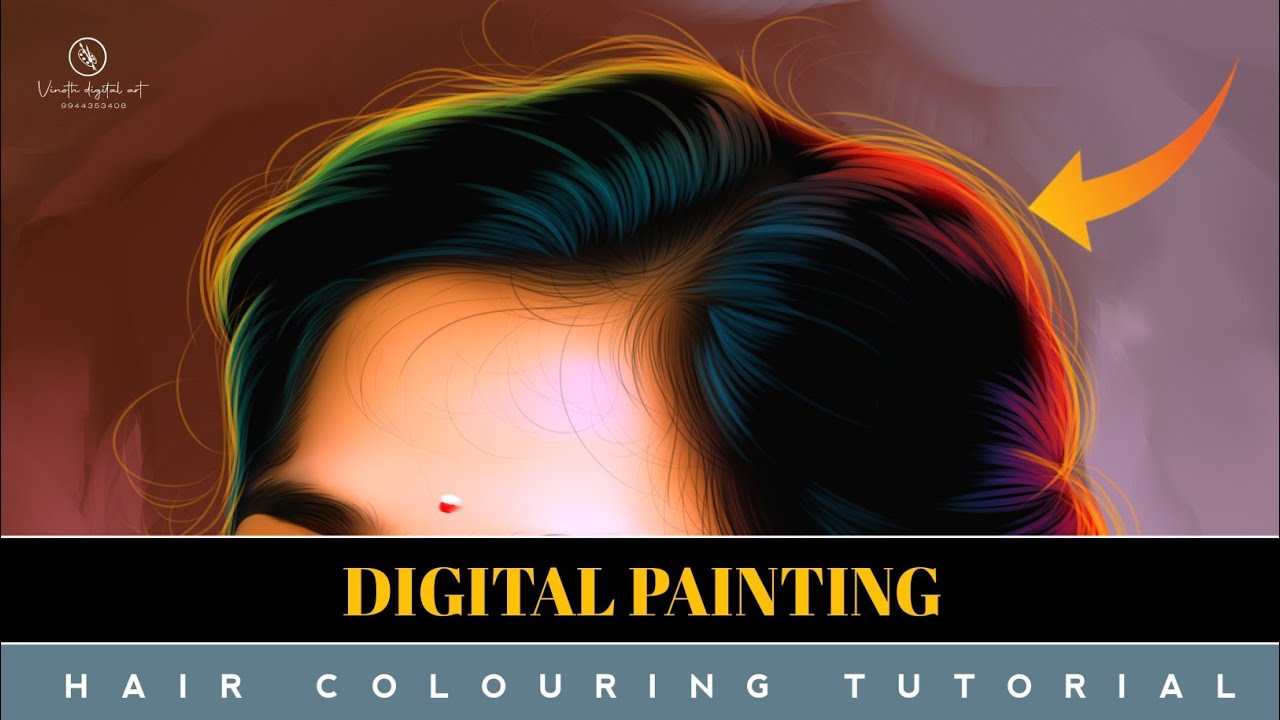 Digital painting (Hair coloring tutorial | பார்க்க போறோம் 🤩😎 - YouTube