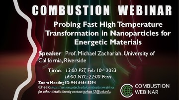 Probing Fast High Temp. Transformation in Nanoparticles for Energetic Materials, Michael Zachariah