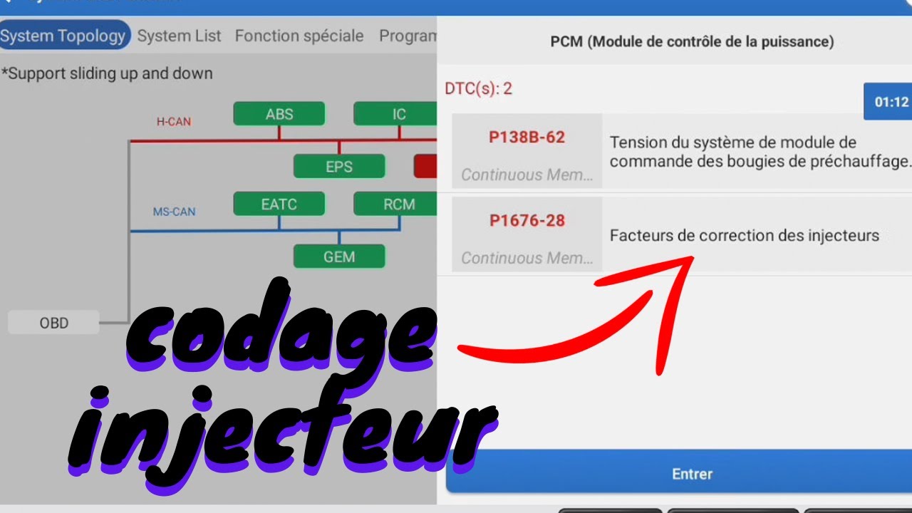 1.6 HDI codage injecteur ,fuite doseur d'air 