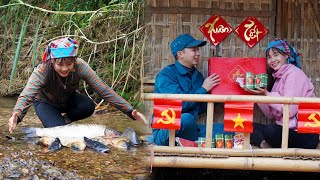 Download Lagu Fishing Trap, Catching Giant Fish - Single Mother and Police Officer Celebrate New Year 2026 MP3