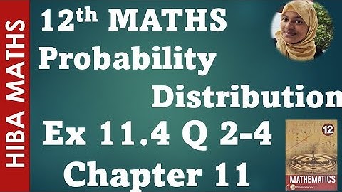 12th maths chapter 11 exercise 11.4 question 2-4 probability distribution tn syllabus 