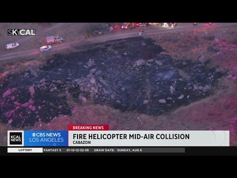 Fiery mid-air collision involving firefighting helicopter in Riverside County