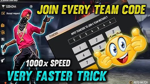 How to join team code fast in live || How to join team code fast in free fire | Fast join team code