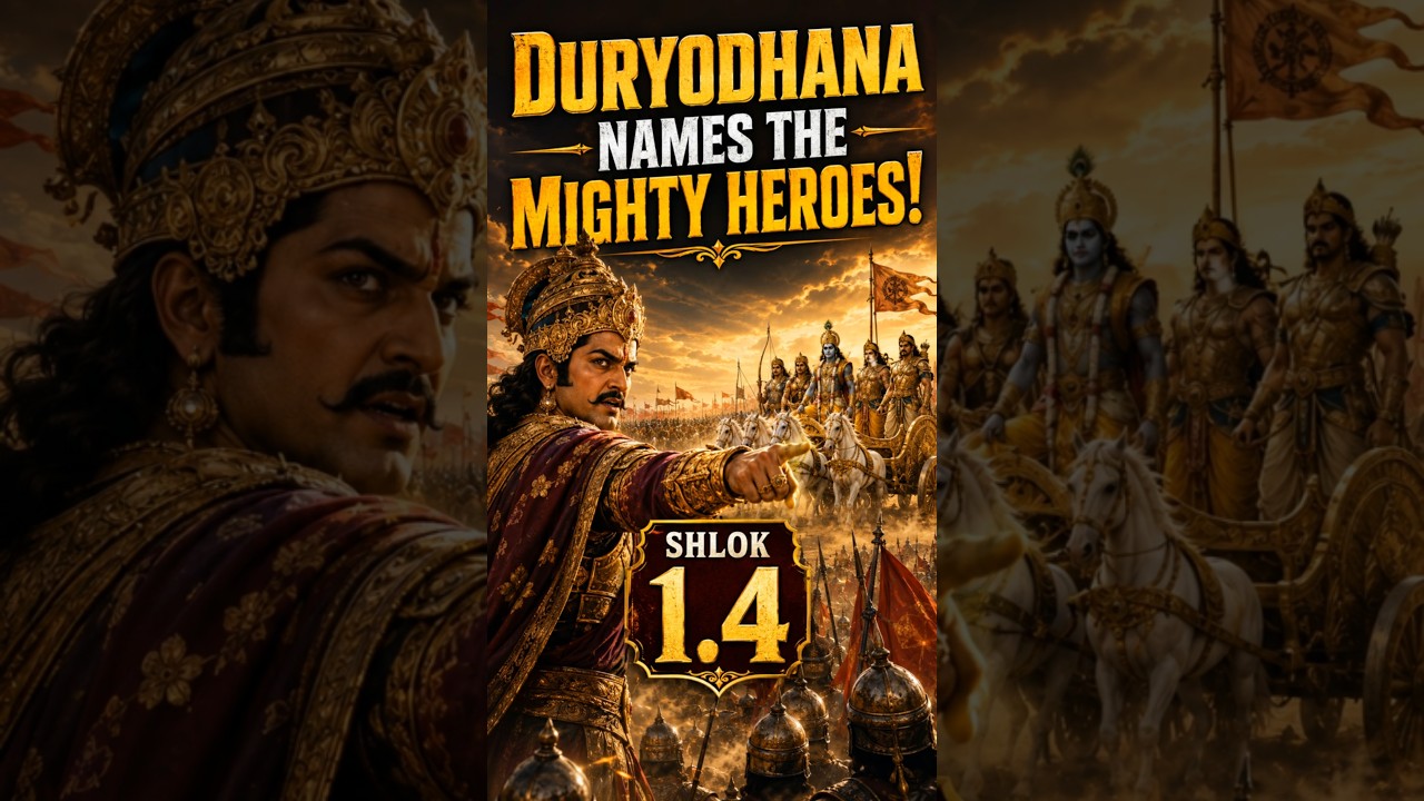 1.04 Bhagavad Gita Shlok 1.4 | Duryodhana Names the Mighty Warriors of the Pandava Army
