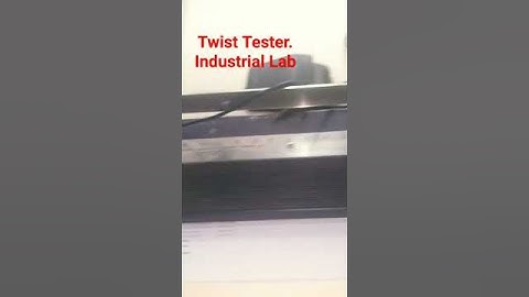 Twist Tester -Tpi & TM (Industrial Lab Equipment) S-Twist & Z-Twist #spinning #machine #laboratory