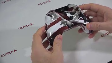 "US Patriot" Xbox ONE Custom Controller with Chrome Button Set by Gimika.com