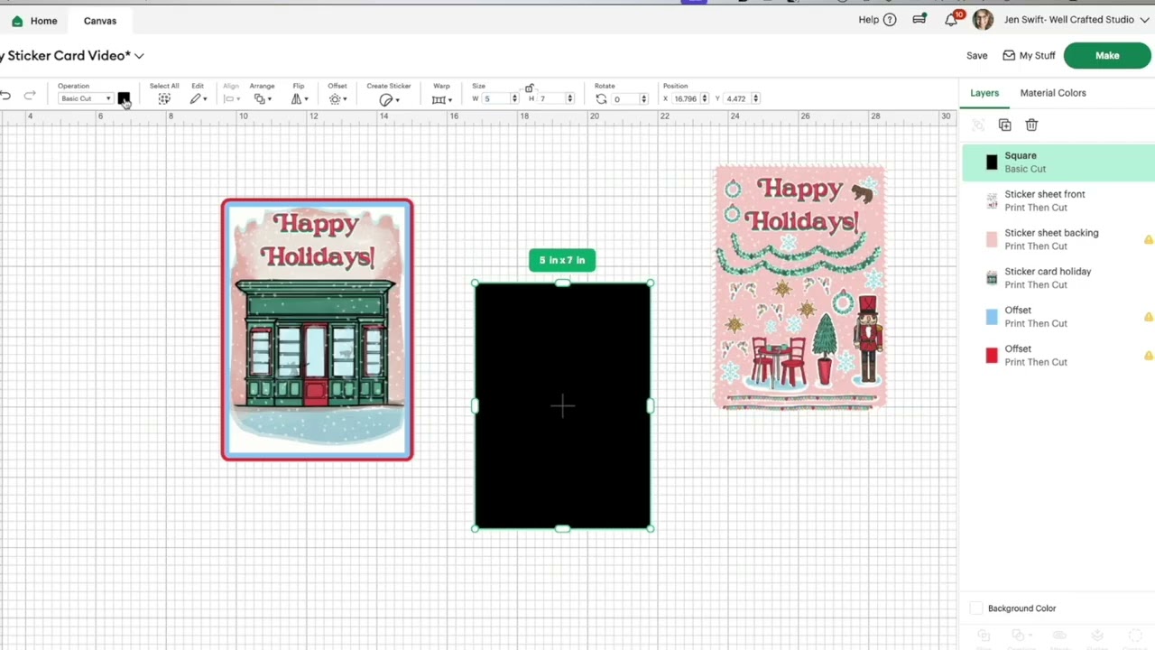 Открытки-наклейки к праздникам, сделанные своими руками с помощью плоттера Cricut.