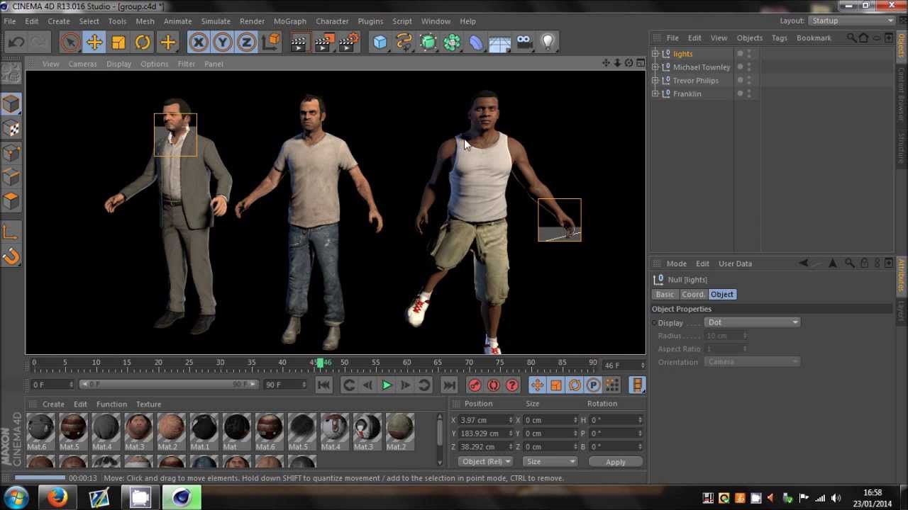 GTA 5 Character Models (Cinema 4D, Rigged)