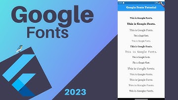 Flutter Google Fonts | Flutter Design Tutorial #3