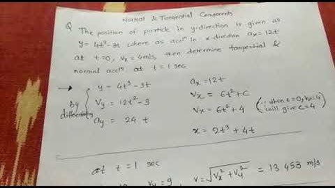 Curvilinear Motion part 3 Normal Tangential Coordinate System problem