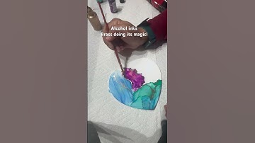 Alcohol inks and piñata brass. Full process video now available. #alcoholinks #abstractarttechnique