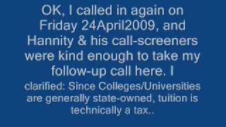 Various Hannity Call Ins