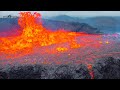 Iceland volcano real sound close aproach near the crater edge in full eruption mode aug 18 2021