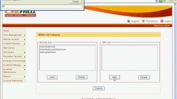 Exawall white list content filtering
