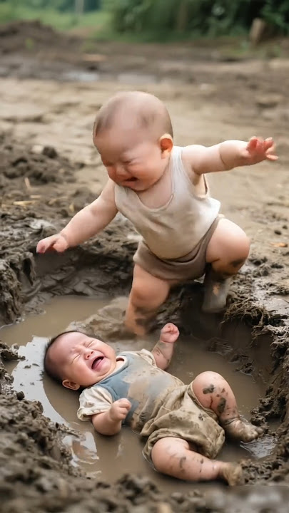 Crying Baby Gets the Cutest Help 😭 | Funny Ai Animated Shorts #cute #cutebabies