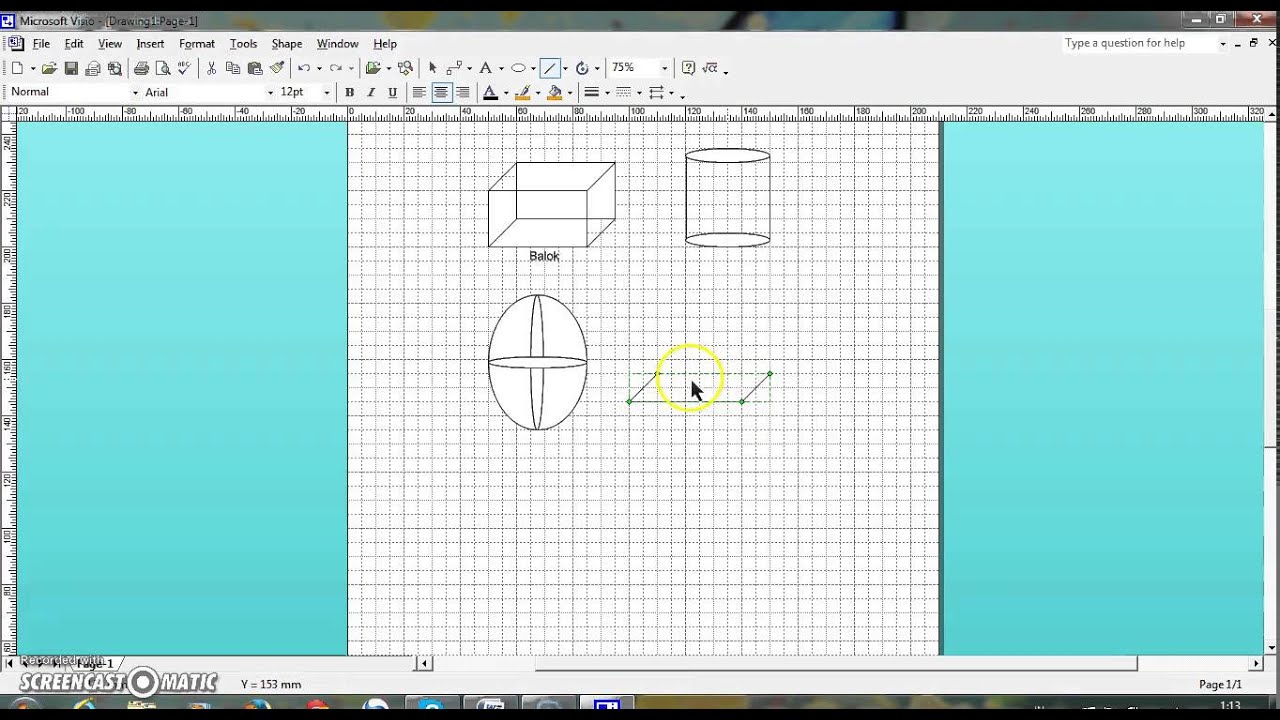 Cara Membuat Gambar Bangun Ruang Melalui Mikrosoft Visio YouTube