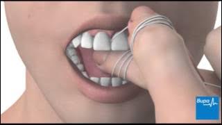 Flossing your teeth