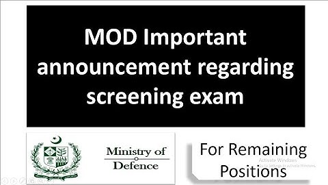 MOD important announcement regarding remaining screening exams | mod jobs 2022 |ministry of defence