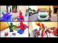 Spiderman with the Incredible Hulk and his Super Heroes in real life lots of fun