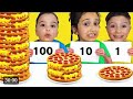 تحدي الاكل 1ضد10ضد100 منار وإخوانها 