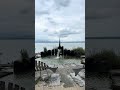 Cloudy windy day in the middle of summer as if it is autumn