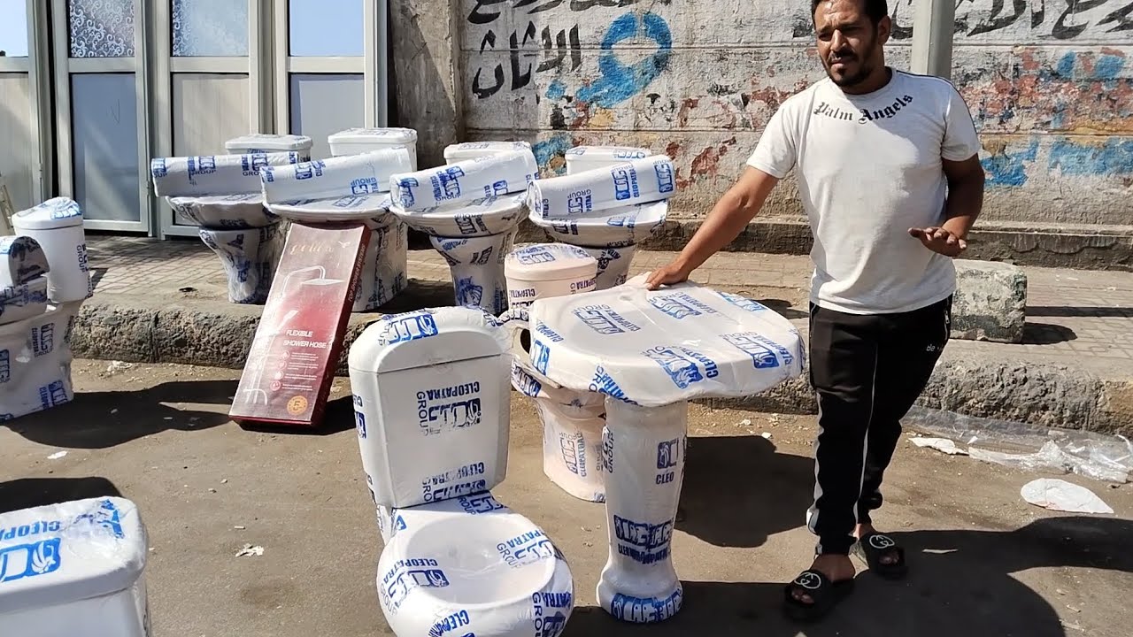  أطقم حمامات كليوباترا بـ1500 جنيه فقط 😱🔥 | أرخص أسعار الحنفيات والأحواض في سوق الجمعة!