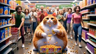 Cat Saves The Supermarket😺😺#catlover #catfunnyvideos #catshorts #funnycat #@aianimalstyle2124