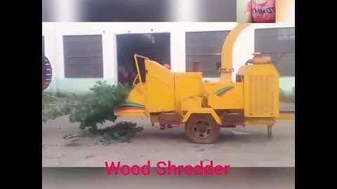 #wood Chipper Mobile Wood Shredder Log Splitter Garden Chipper