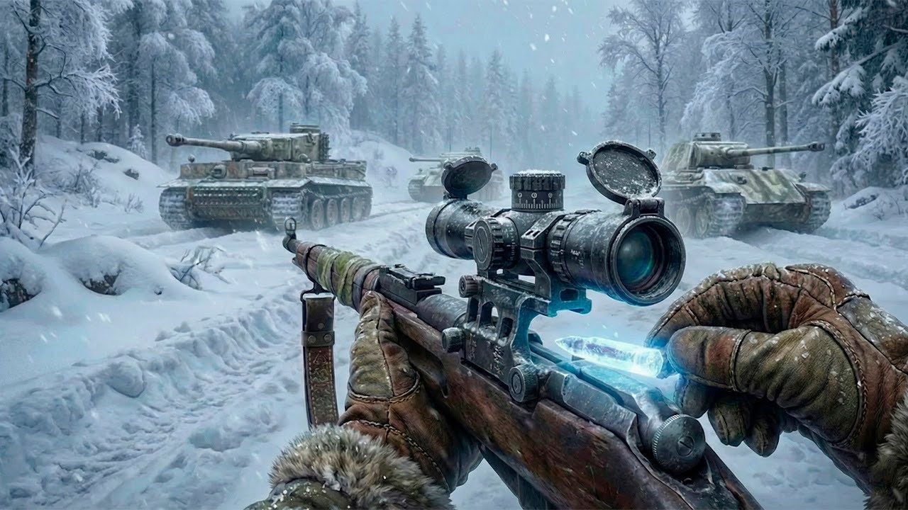 Když 10 tanků SS obklíčilo JEDNOHO odstřelovače - použil «TAJNÝ NÁBOJ» s POSLEDNÍ KULKOU!