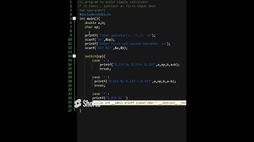 simple calculator program in  C programming #shorts #ytshorts #short #programming #trending  #coding