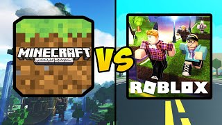 &quot;MINECRAFT POCKET EDITION VS ROBLOX MOBILE&quot; (MCPE, Roblox Android, Mobile Games, iOS, Android)