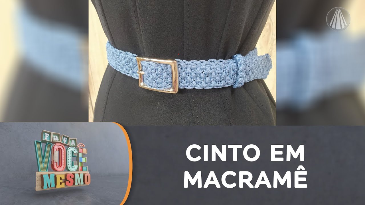 Complete o look! Faça um lindo cinto em macramê