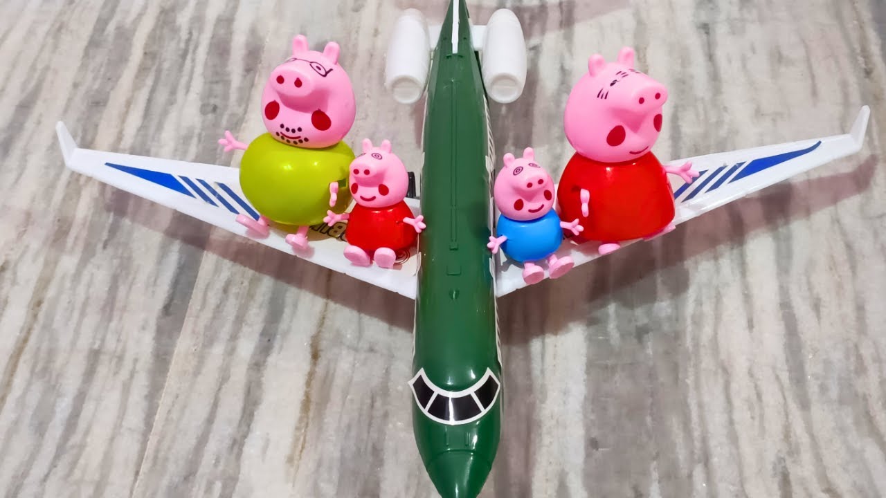 Peppa Pig and Family on an Adventure Plane Ride | Fun Toy Video for Kids