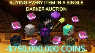 Buying EVERY ITEM In A SINGLE DARKER AUCTION! (Hypixel Skyblock)